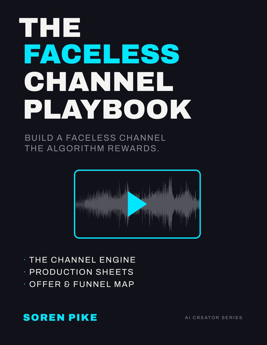 The Faceless Channel Playbook, paperback cover